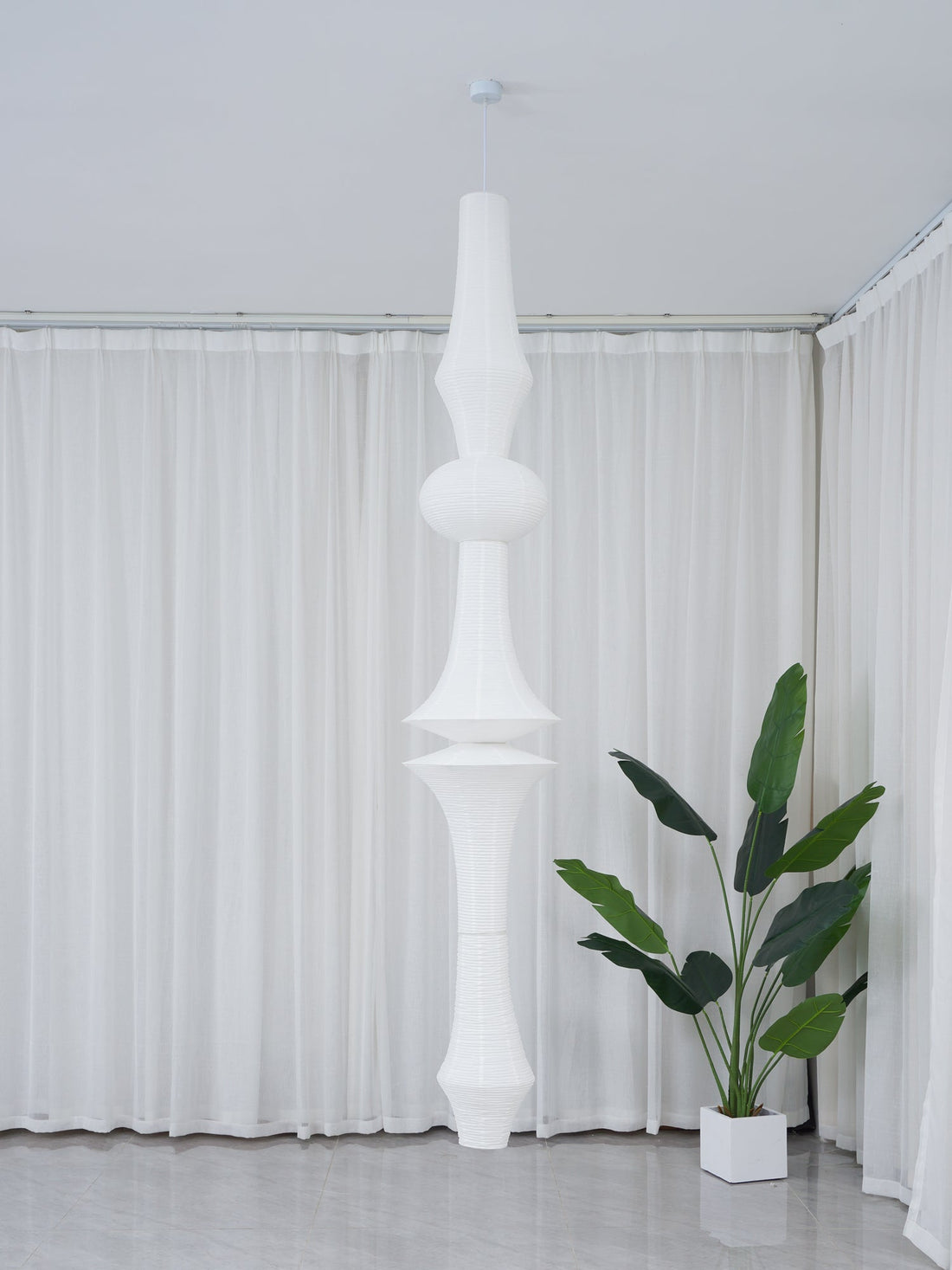 Washi-Papier-Pendelleuchte – Japanische handgefertigte Lampe für das Wohnzimmer