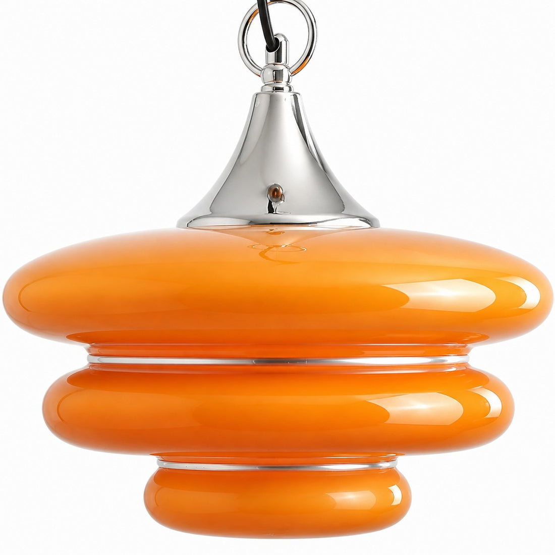 Orange Layered Glass Pendant Light