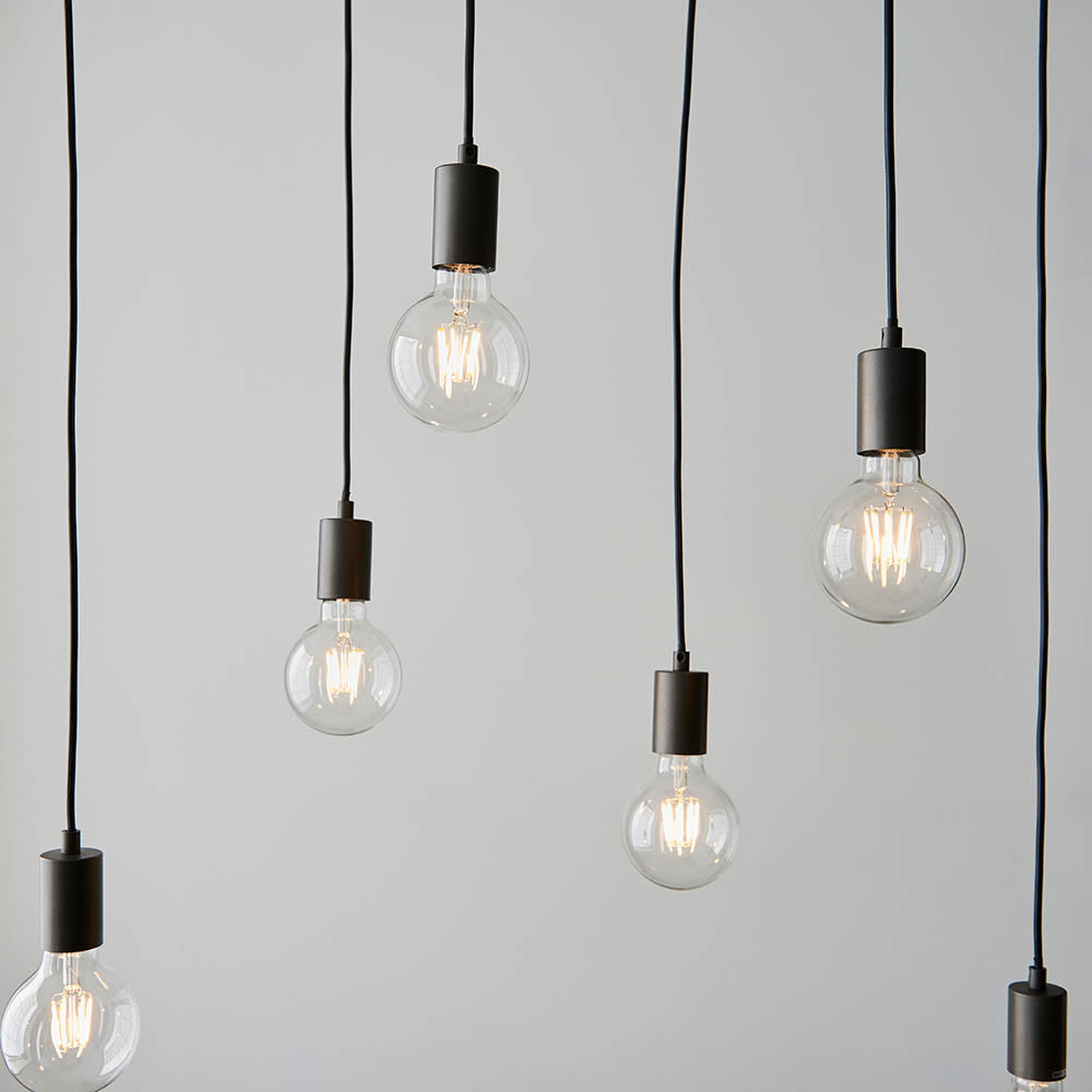 Vornix 6-Light Linear Pendant - Timber Beam Modern Industrial Fixture for Kitchen Island Dining Room