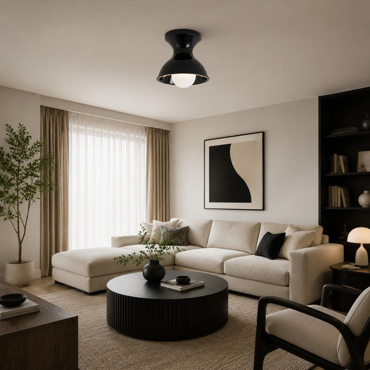 Modern resin ceiling light scene