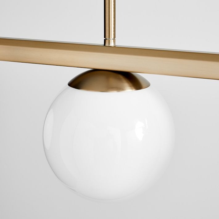 Brelia Round Light Chandelier - Modern Milk Glass Globe Ceiling Light