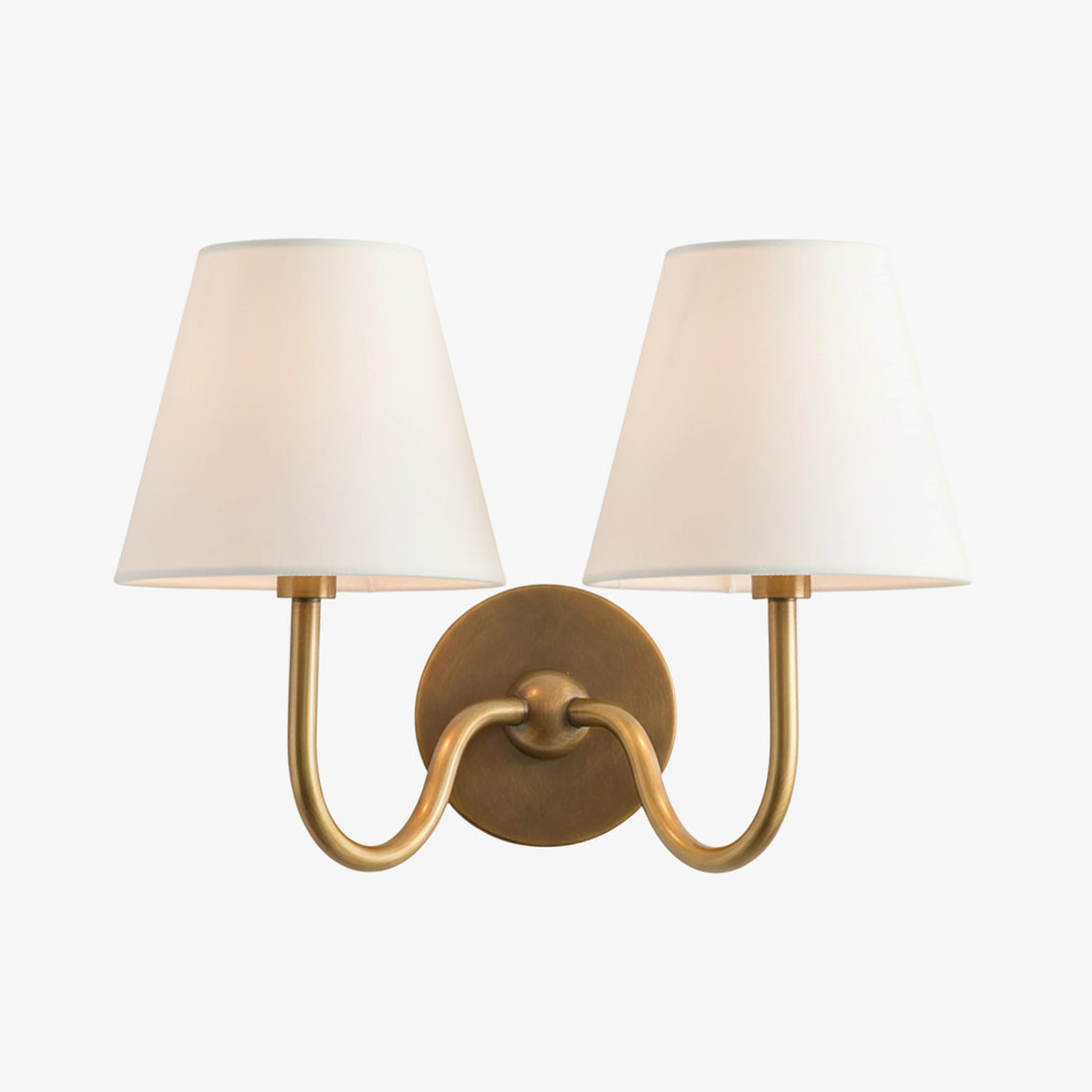 Luvora Vintage Pleated Shade Wall Lamp - Modern Brass Linen Wall Lighting