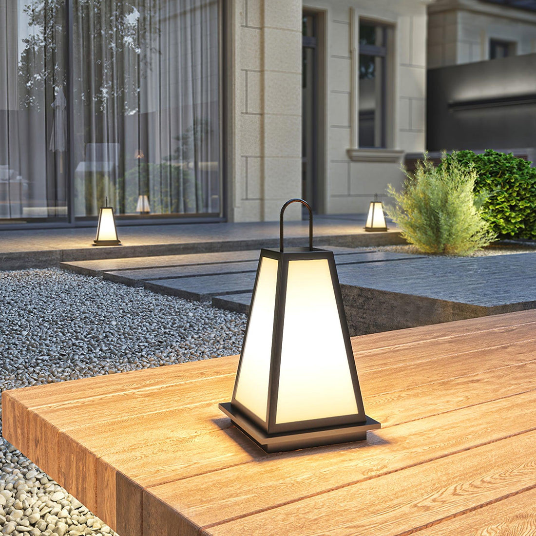 Tragbare Außenlampe – Gartenfertig – Dezente Anmut