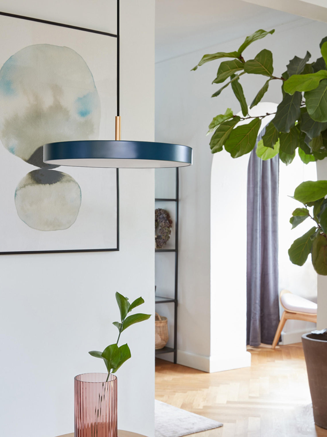 Asteria Minimalist Metal and Acrylic LED Pendant Light