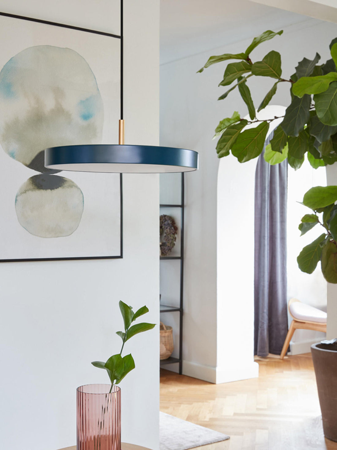 Asteria Minimalist Metal and Acrylic LED Pendant Light