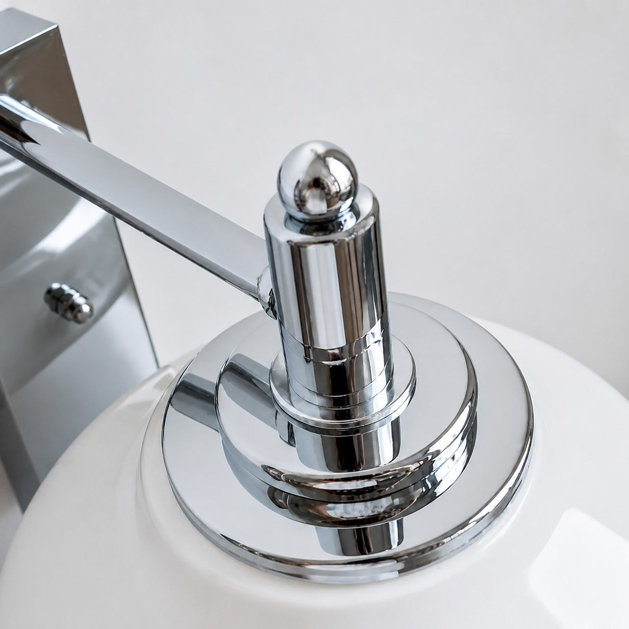 White Glass Wall Light