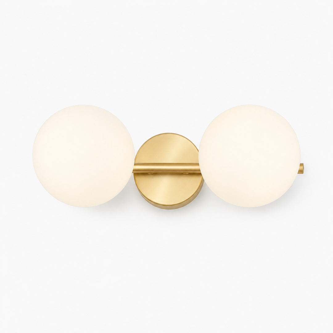 Gold Milk Glass Vanity Light