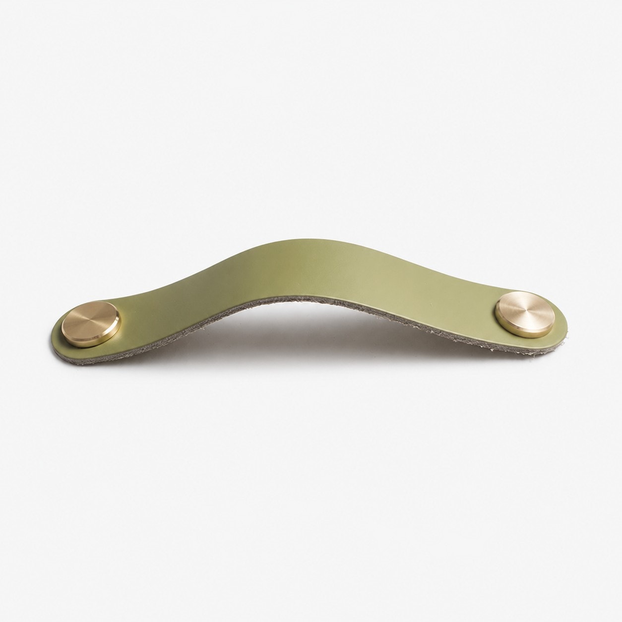 Cowhide leather and brass cabinet pull handle color and size option