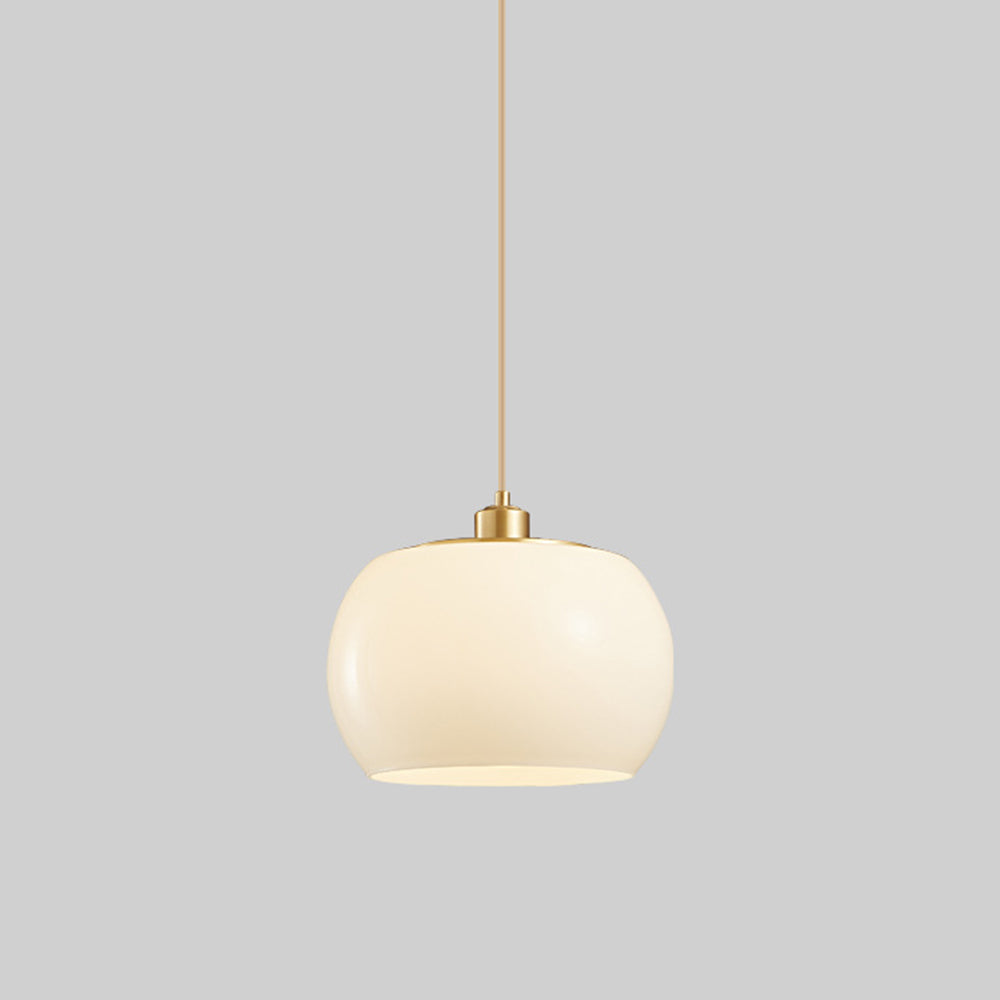 Bauhaus Glass Pendant Lights - Modern White Orb Lamp for Bedroom