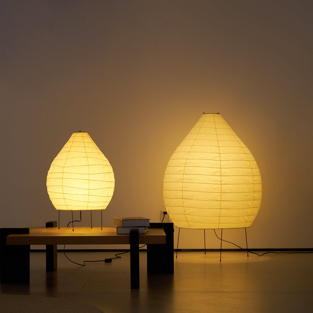 Tischlampe aus Washi-Papier – Laternendesign für Wohnzimmer und Schlafzimmer