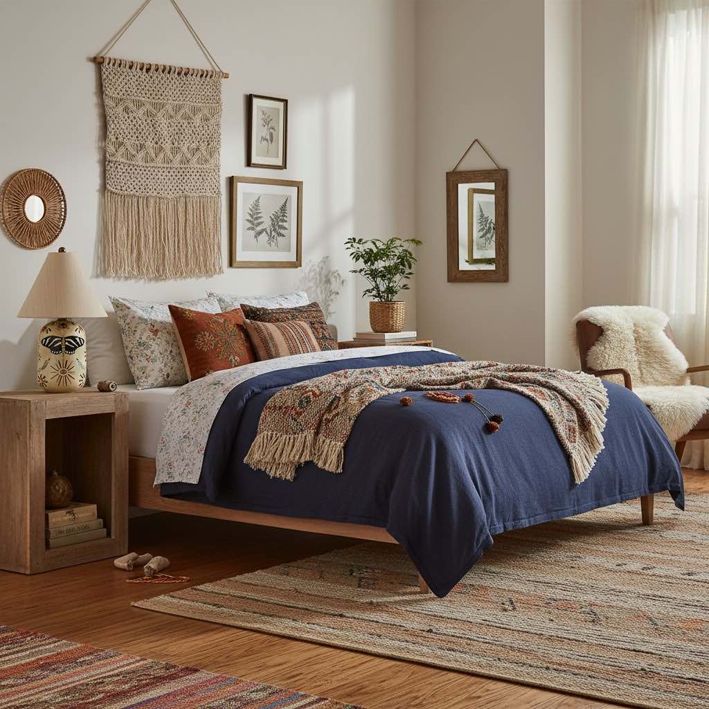 Ceruna Ceramic Table Lamp - Tapered Linen Shade Wax Resist for Bedroom