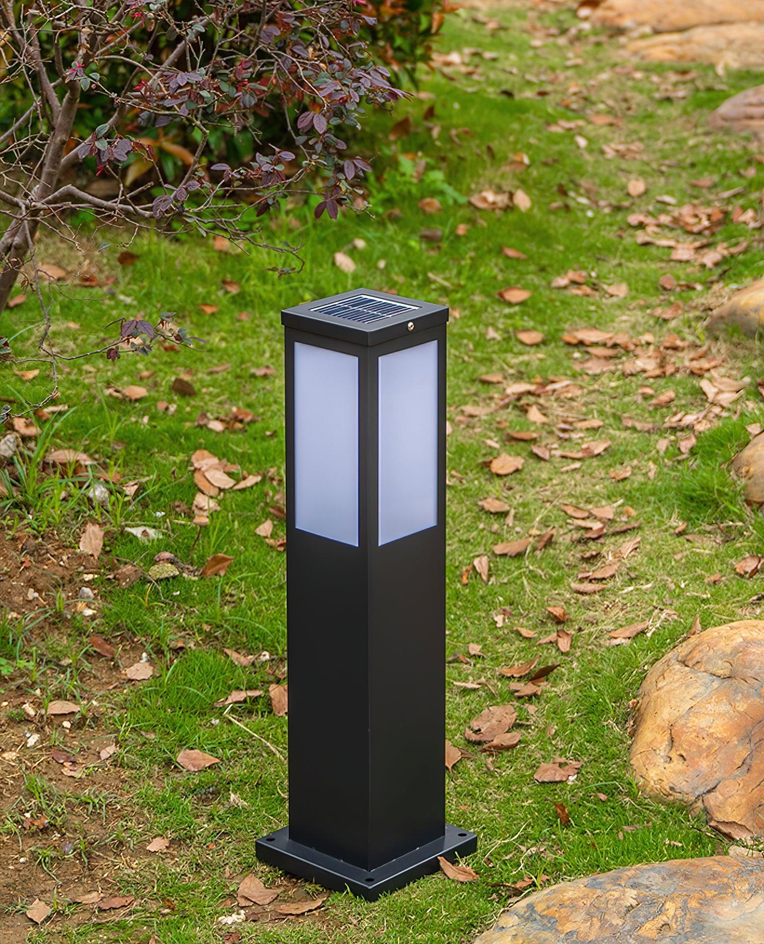 Moderne Pollerleuchte - Solar-Außenlampe aus Aluminiumdruckguss