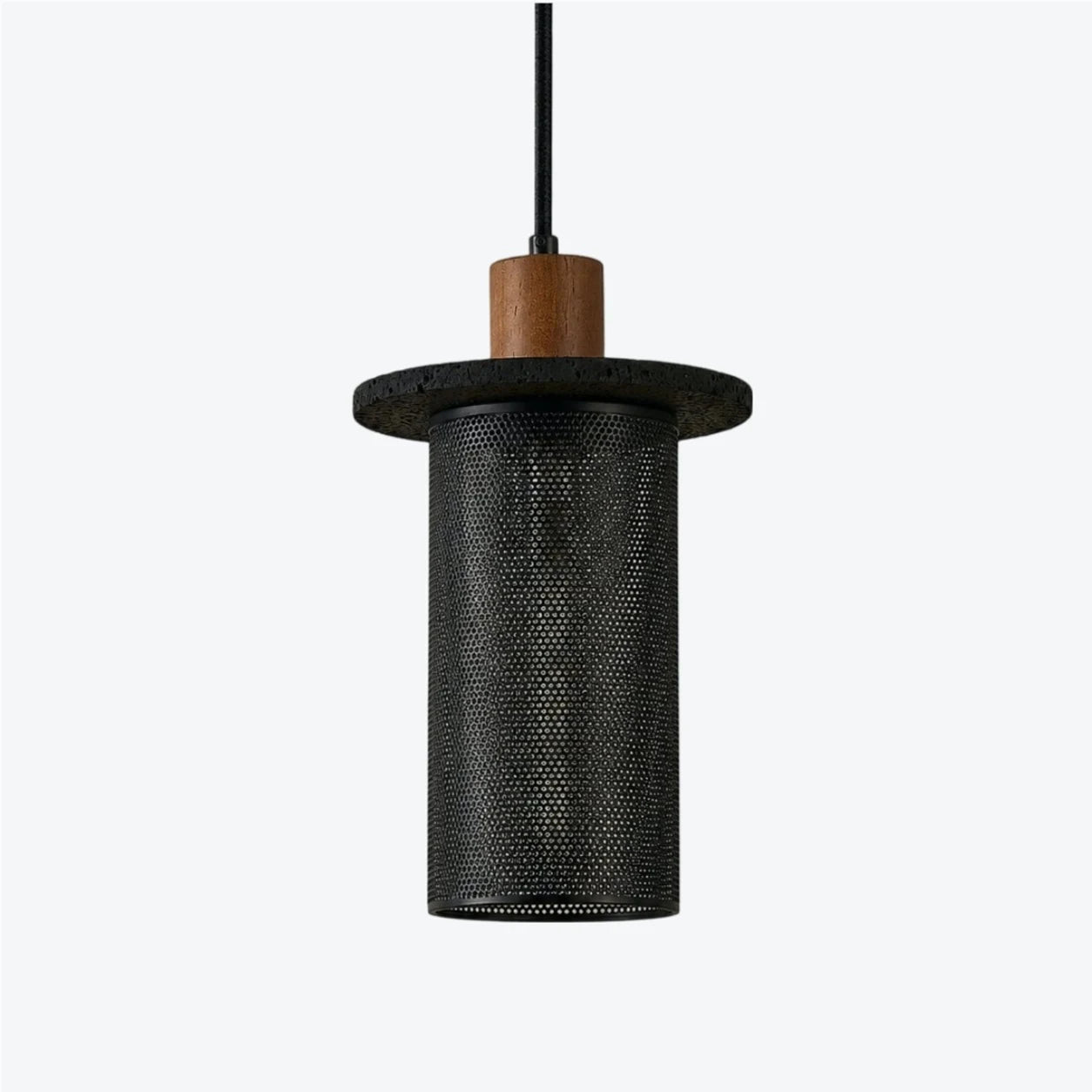 Black woven mesh pendant light product view