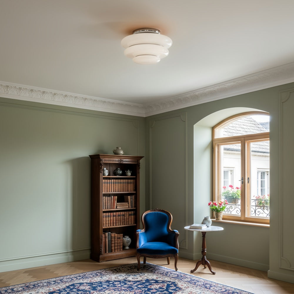 Cirren Contemporary Geometric Ceiling Lamp with Layered Rings - Stylish Modern Lighting for Dining Room