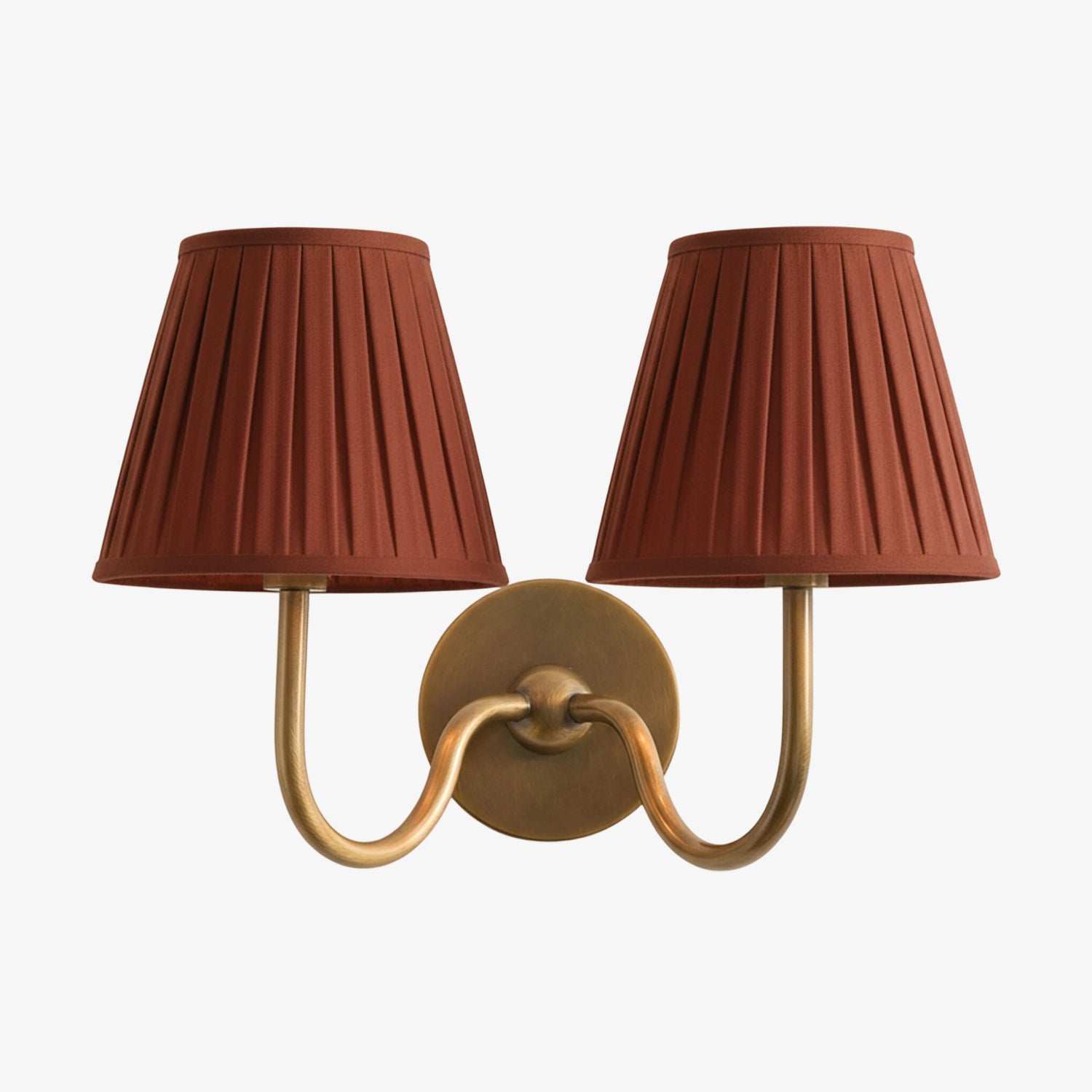Luvora Vintage Pleated Shade Wall Lamp - Modern Brass Linen Wall Lighting