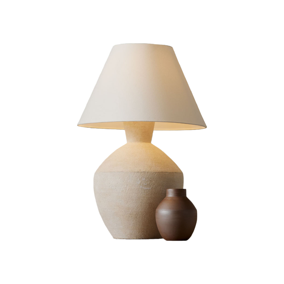 Ceruna Modern Ceramic Table Lamp – Sculptural Body Clean Finish for Entryway and Lounge