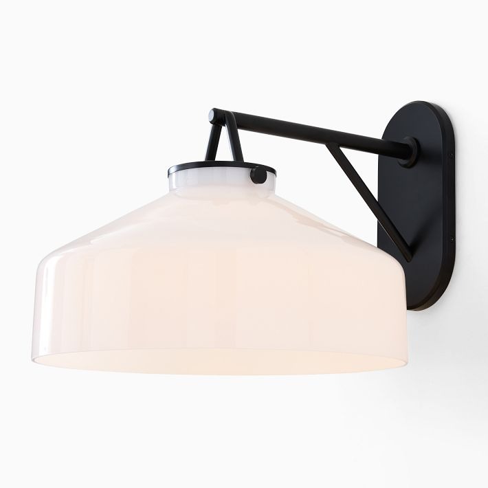 Hanton Metal Outdoor Wall Sconce - Matte Black Industrial Light Fixture
