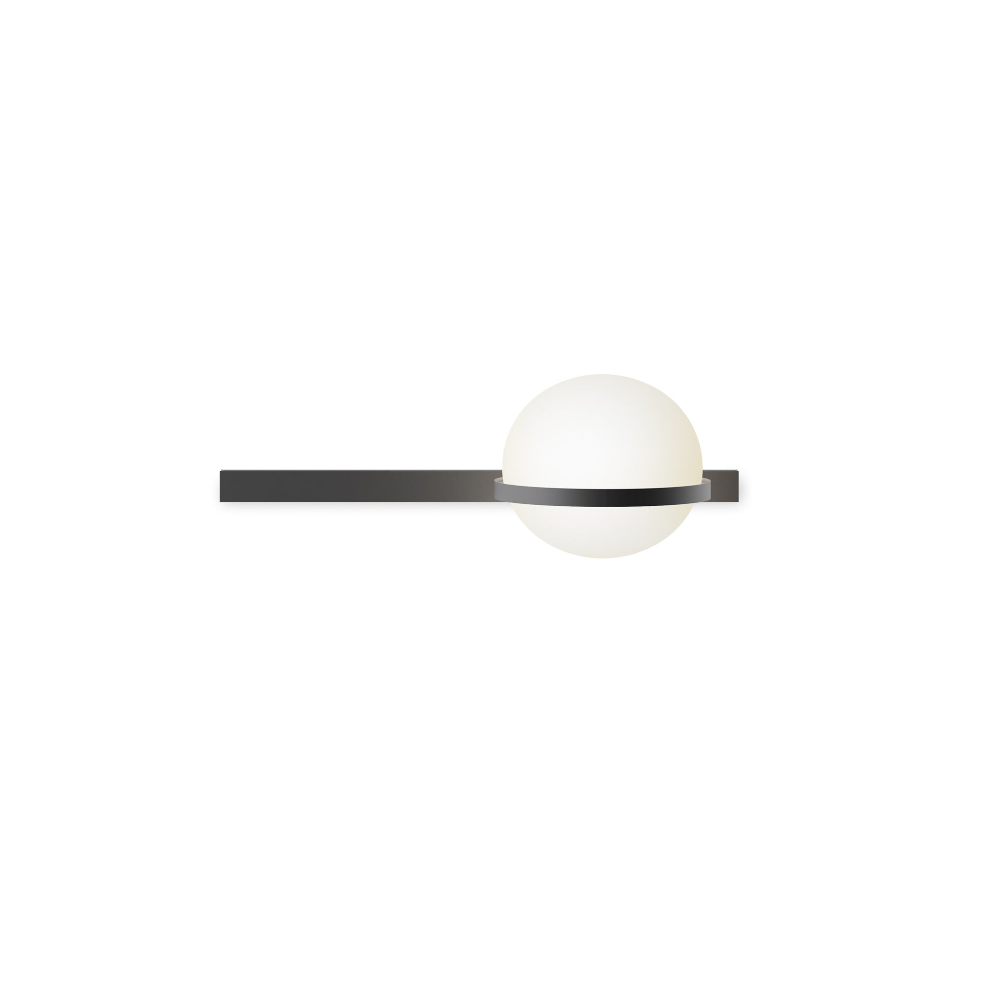 Modern Metal Wall Light - Black Frame Glowing Sphere Lamp for Garden