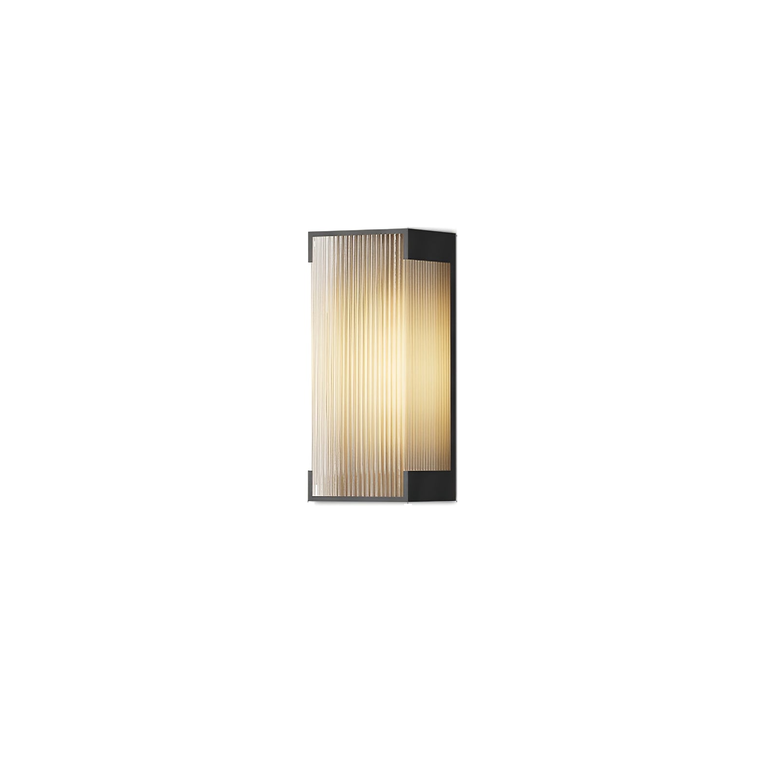 Rectangular Outdoor Wall Light - Modern Black Lamp for Porch & Garden