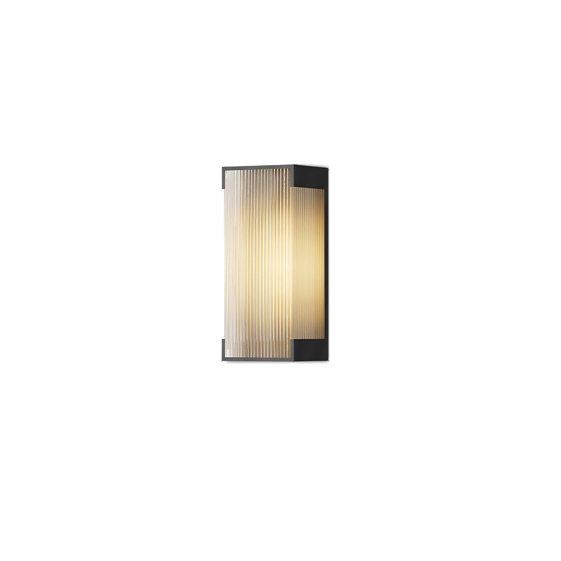 Rechteckige Außenwandleuchte - Moderne schwarze Lampe für Veranda &amp; Garten