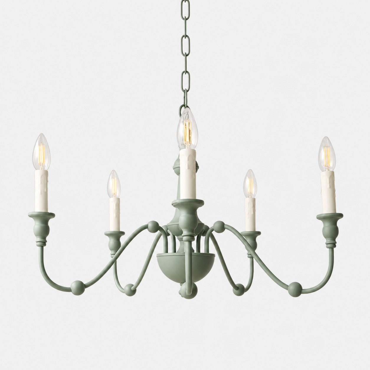 Five-Light Iron Candle Chandelier