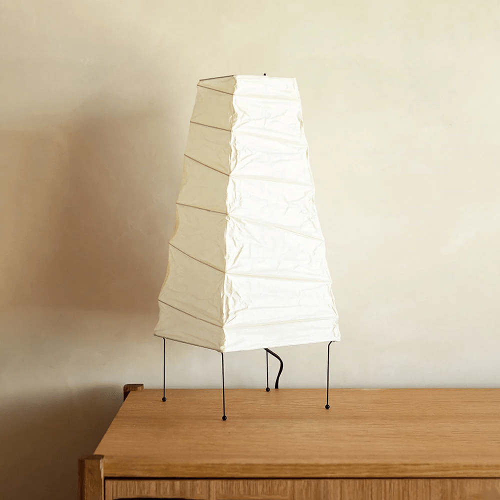 Tischlampe aus Washi-Papier – Elegantes Licht mit Bambusrahmen für das Wohnzimmer
