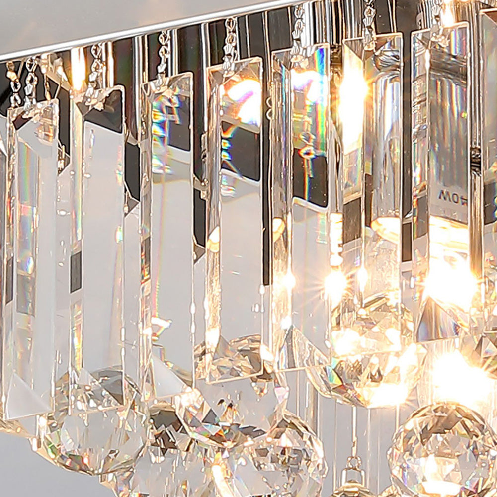 Luxury Crystal Ceiling Light - Modern Square Fixture for Living Room