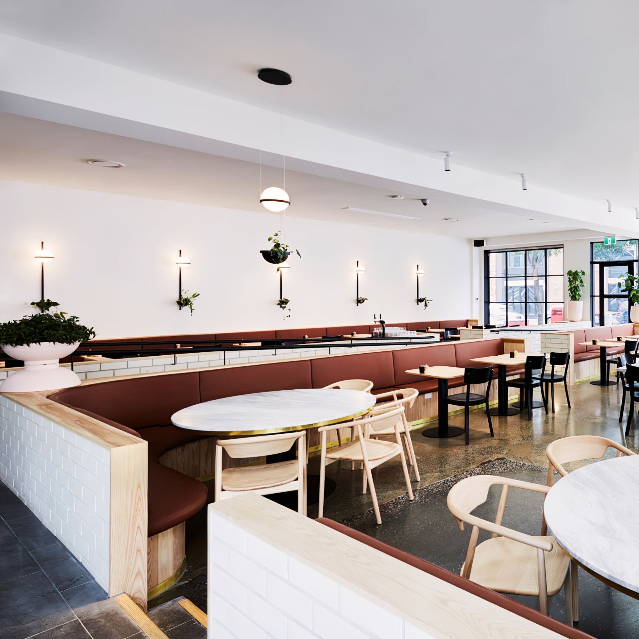 Modern Metal Wall Light - Black Frame Glowing Sphere Lamp for Garden