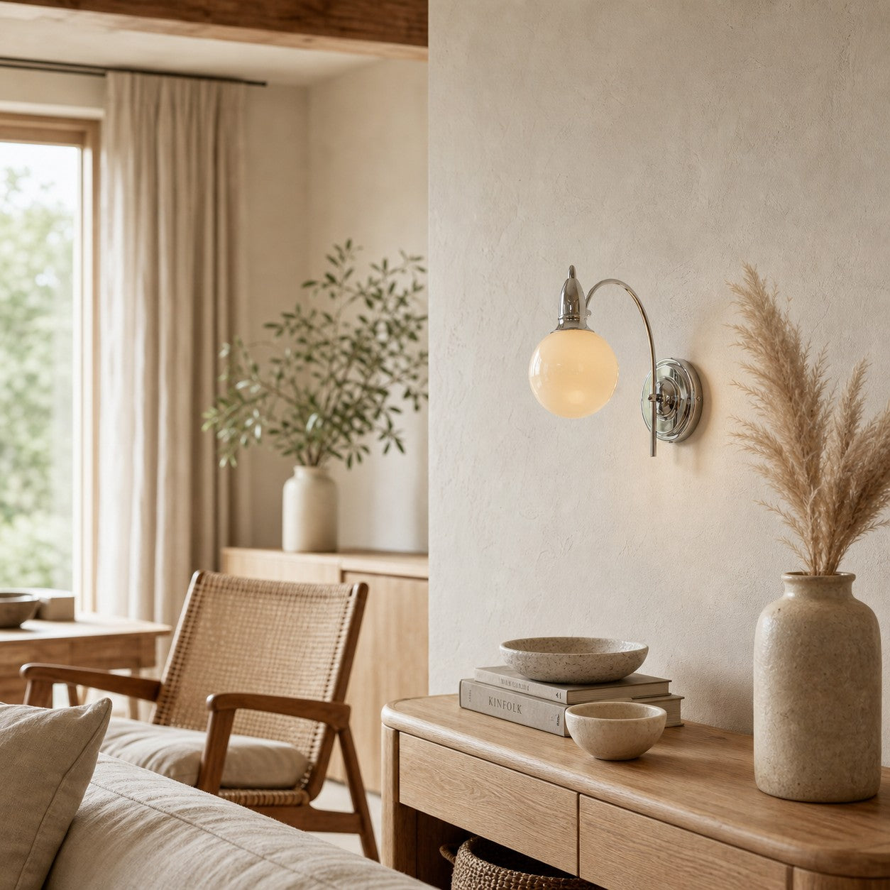 Bauhaus milk coffee glass wall lamp view 4