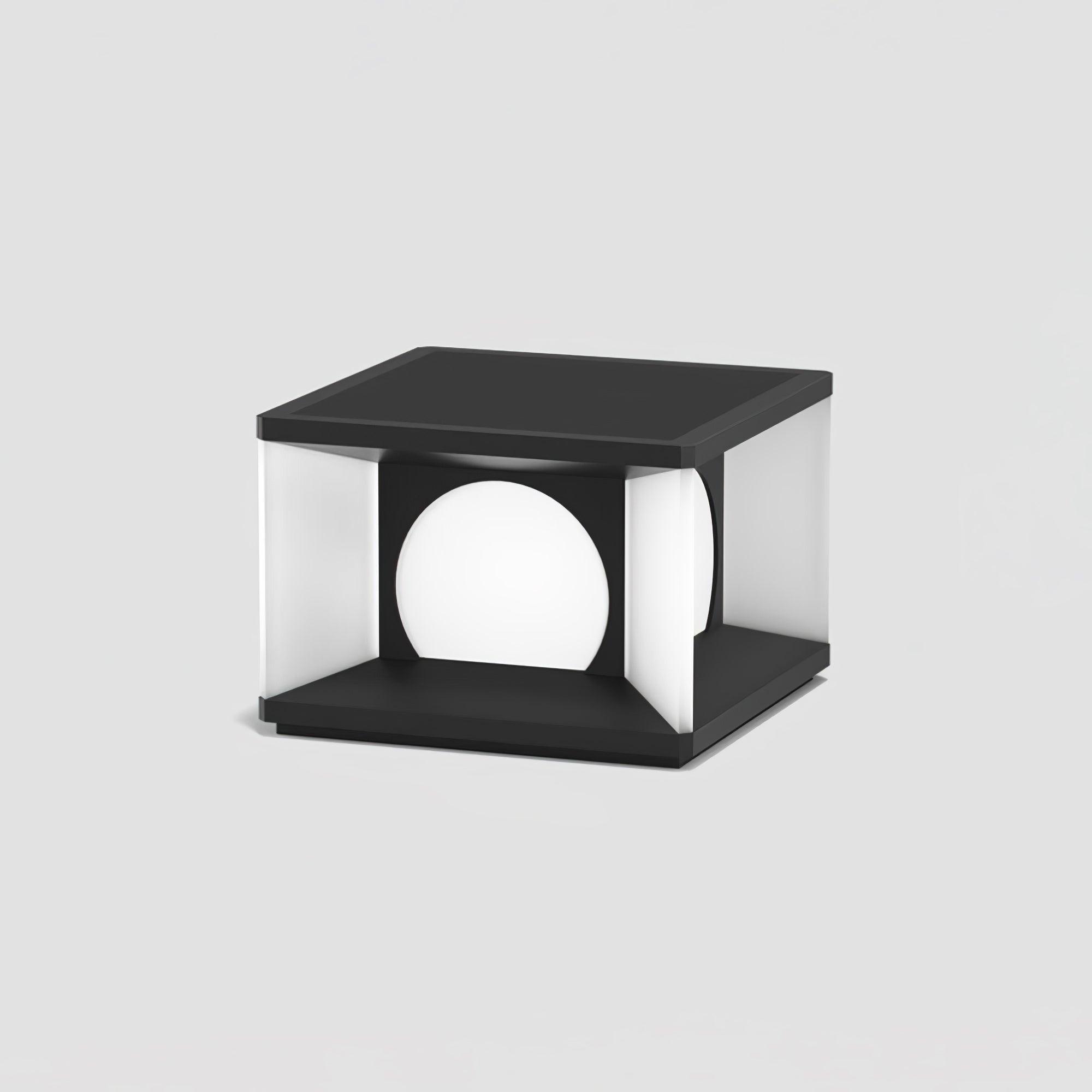 Eclipse Cube Outdoor Post Light - Weatherproof Garden & Pathway Lighting