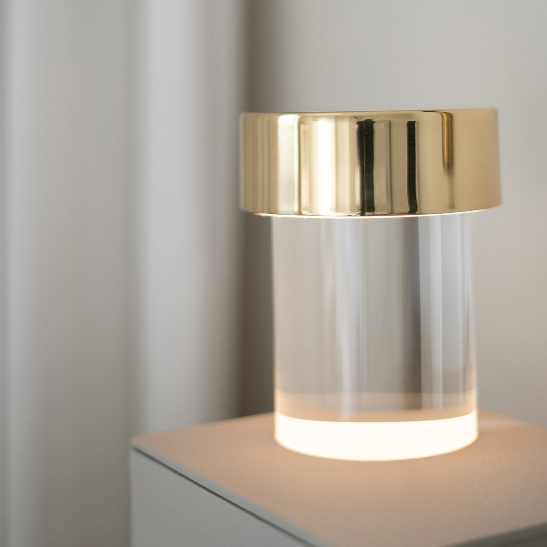 Tragbare Tischlampe – wiederaufladbare Glaslampe für Wohnzimmer und Schreibtisch