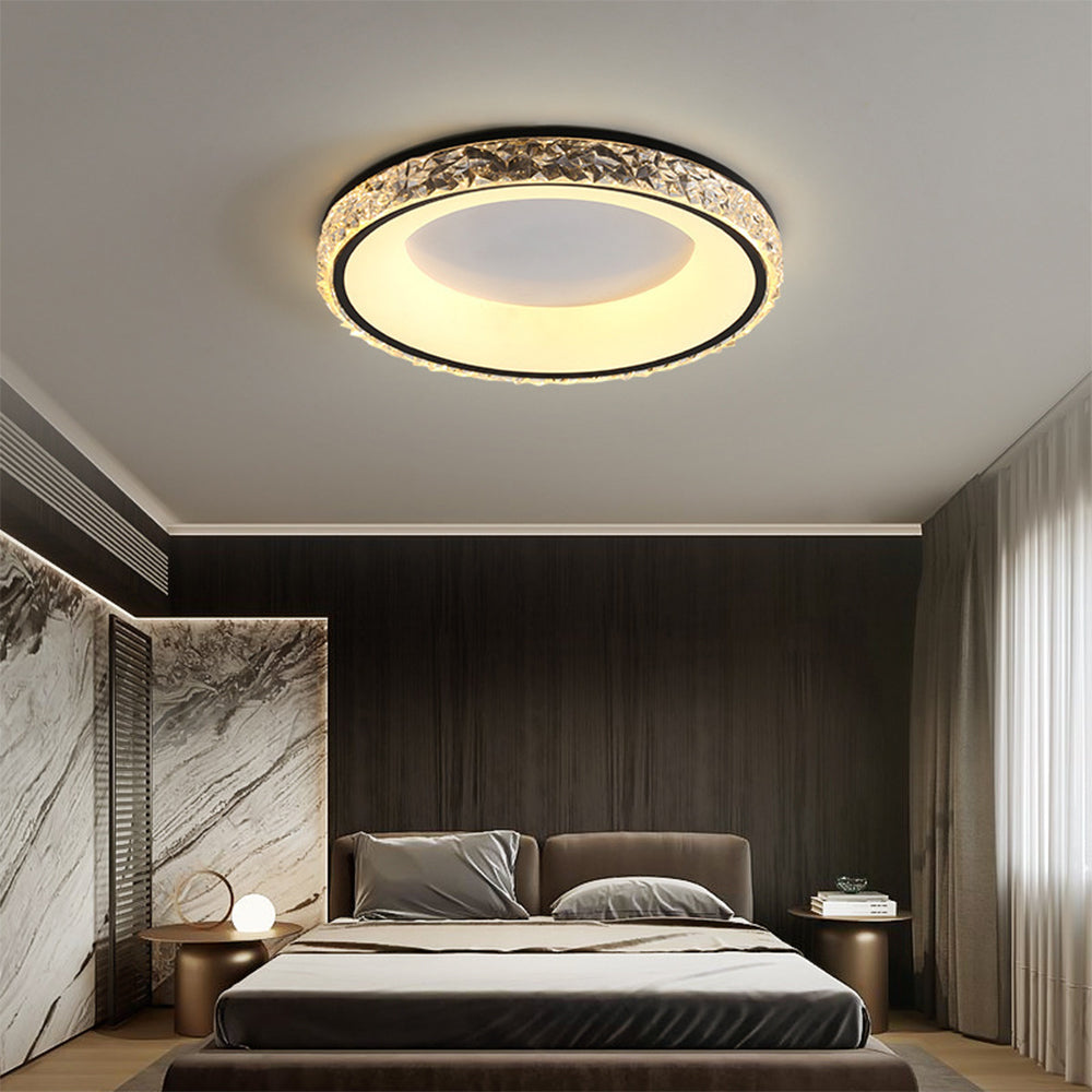 Flush Mount LED Ceiling Light – Round Acrylic Minimalist Fixture