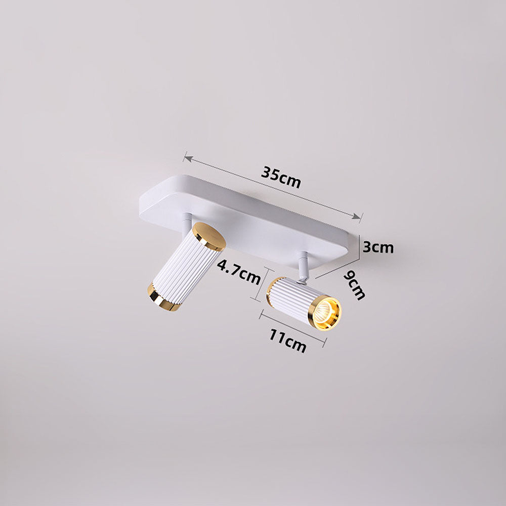 Weiße LED-Schienen-Deckenleuchte – einfache, moderne, verstellbare Metallleuchte