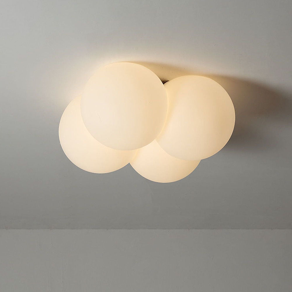 Nordic Cloud Ball Ceiling Light - Warm LED Glow for Cozy Bedroom