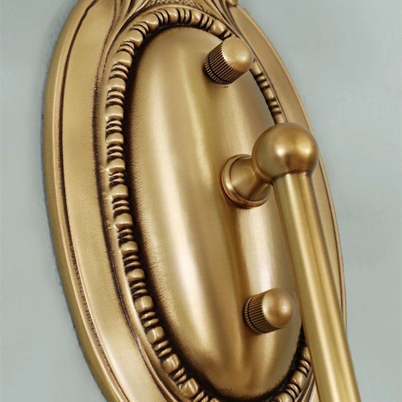Rowanea Ceramic Wall Sconce with Fabric Shade and Metal Finish - Farmhouse Modern Hallway Light