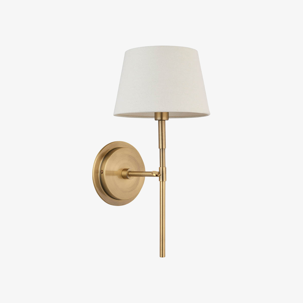 Cremaris Metal Wall Light with Fabric Shade - Timeless Sconce for Interior Lighting