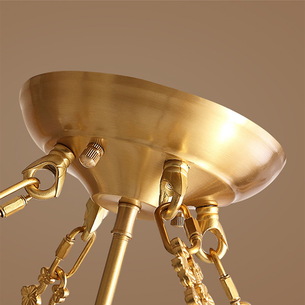 Halbbündige Deckenlampe – Traditionelle Glas-Mehrflammenleuchte