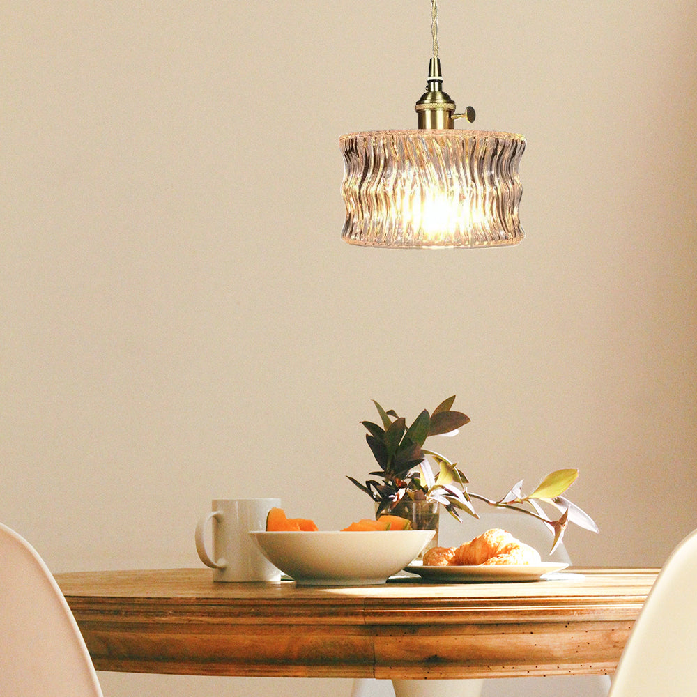 Modern Glass Shade Pendant Fixture - Classy Light for Dining Living