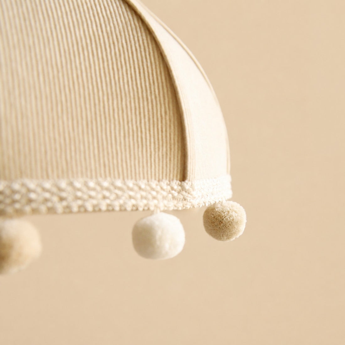 Patchwork Fabric Pom-Pom Pendant Light