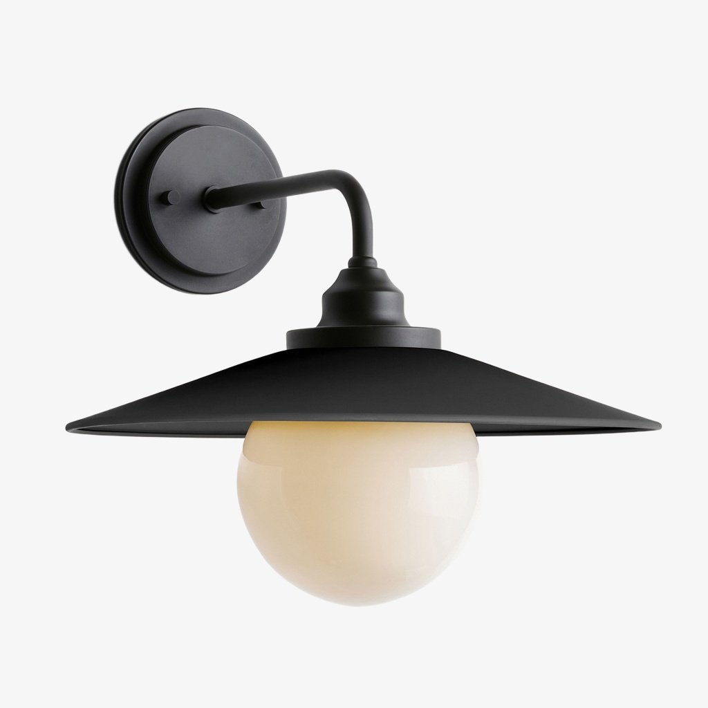 Cordax Utility-Inspired Wall Sconce - Metal and Glass for Indoor Outdoor Decor