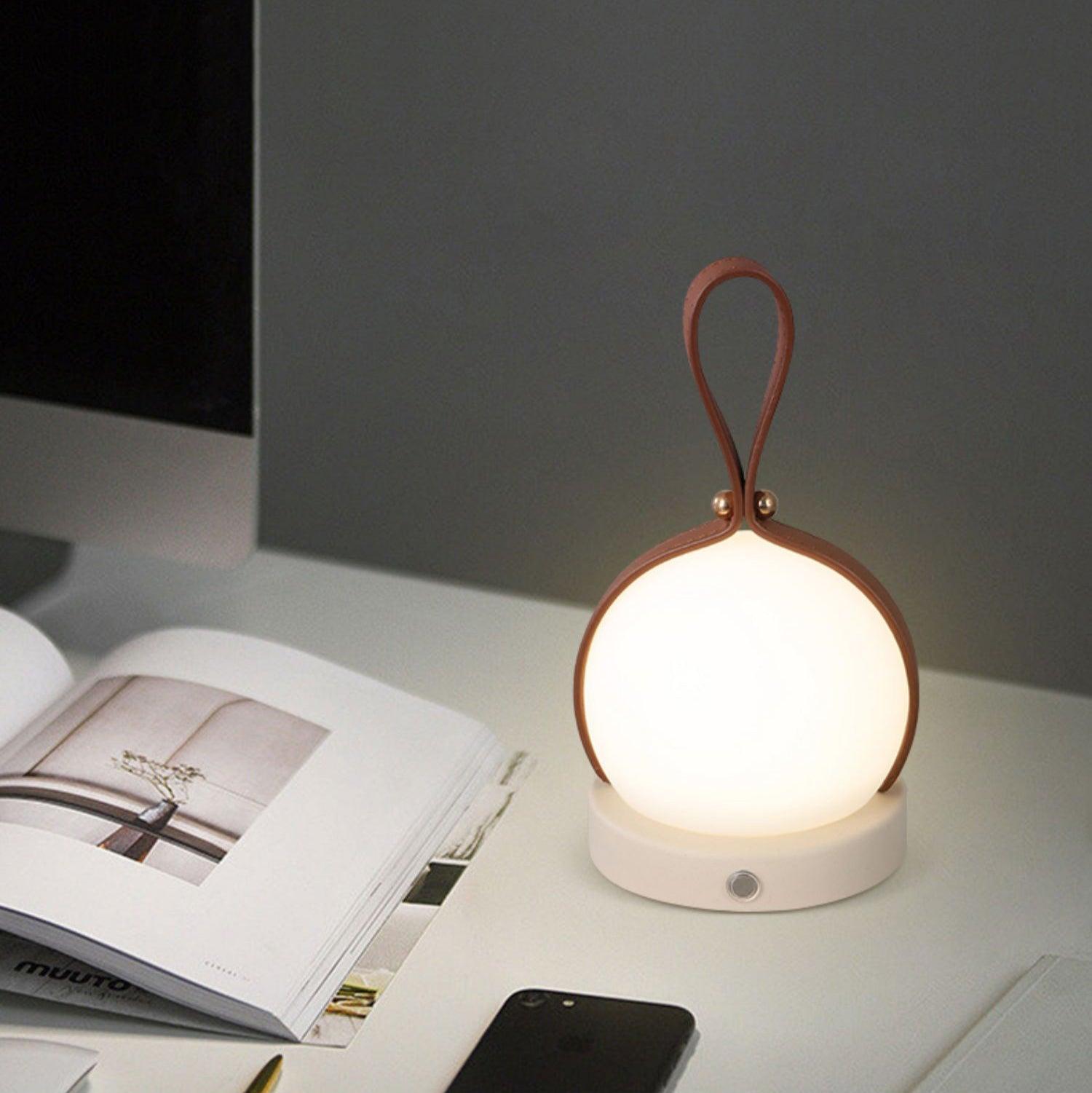 Laterne Tischlampe für den Innenbereich – Eingebaute Batterie Moderne Eisenbeleuchtung