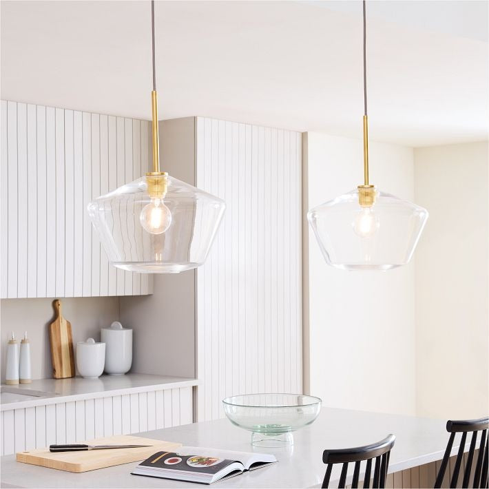 Merin Transparent Glass Sculpture Geometric Pendant Lamp