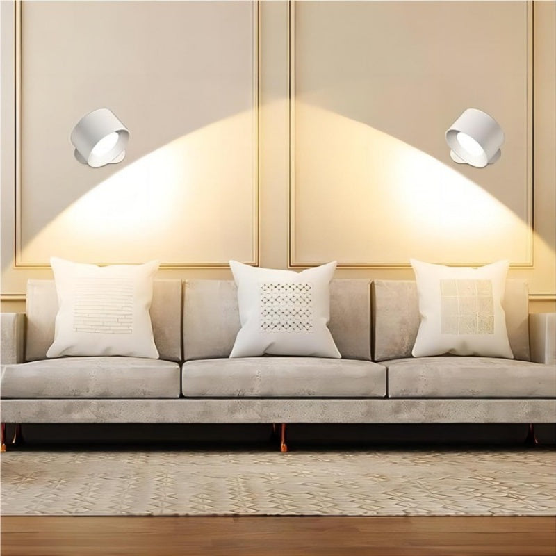 Drehbare industrielle Wandlampe mit USB-Ladefunktion