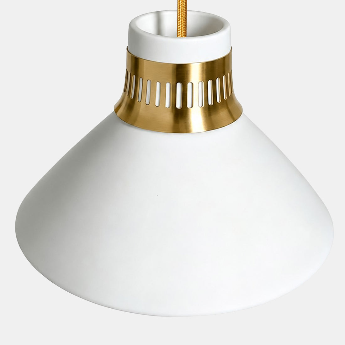 Calvor Pendant Light with White Porcelain Shade and Brass Finish - Single and Linear Styles for Kitchen