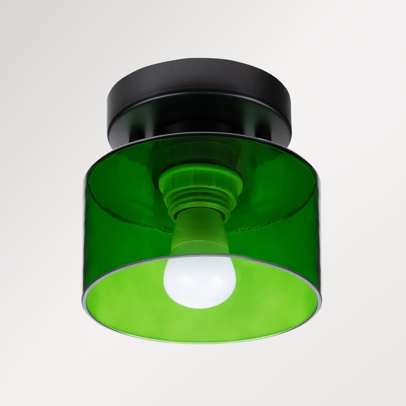 Bauhaus Glas Deckenleuchte - Minimalistische Mini Design Lampe für den Flur