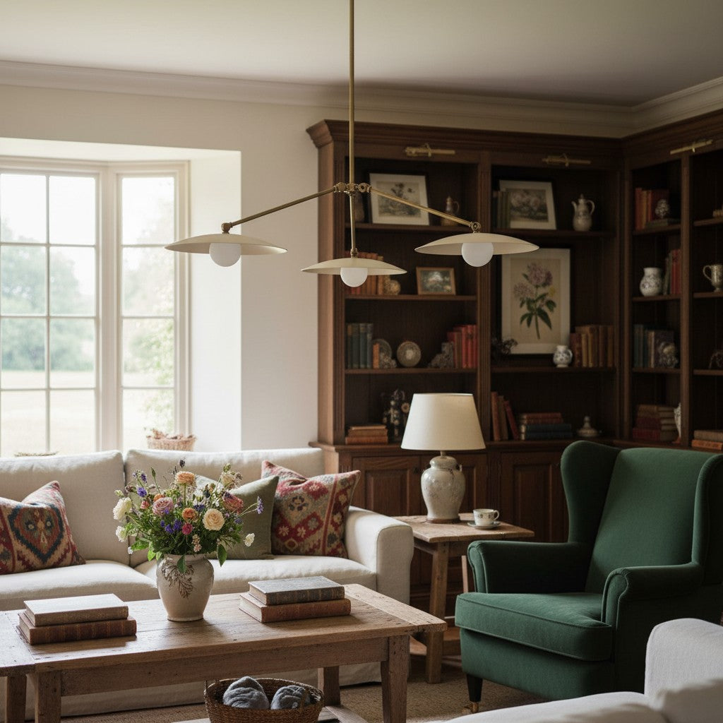 Curva Metall Antik Messing Kronleuchter - Moderne Industrielle Beleuchtung Anhänger