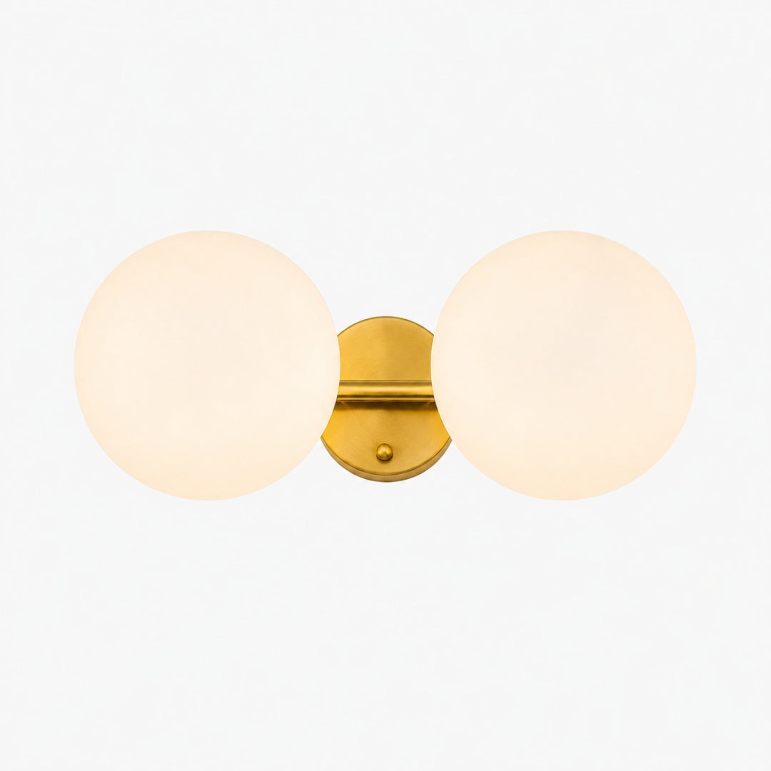 Gold Milk Glass Vanity Light