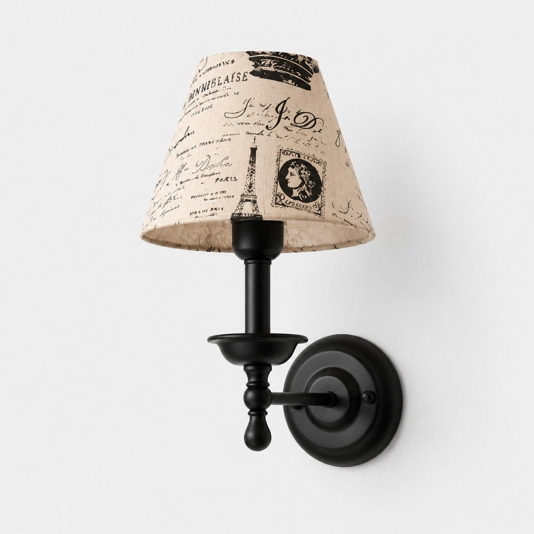 Vintage Fabric Shade Wall Sconce