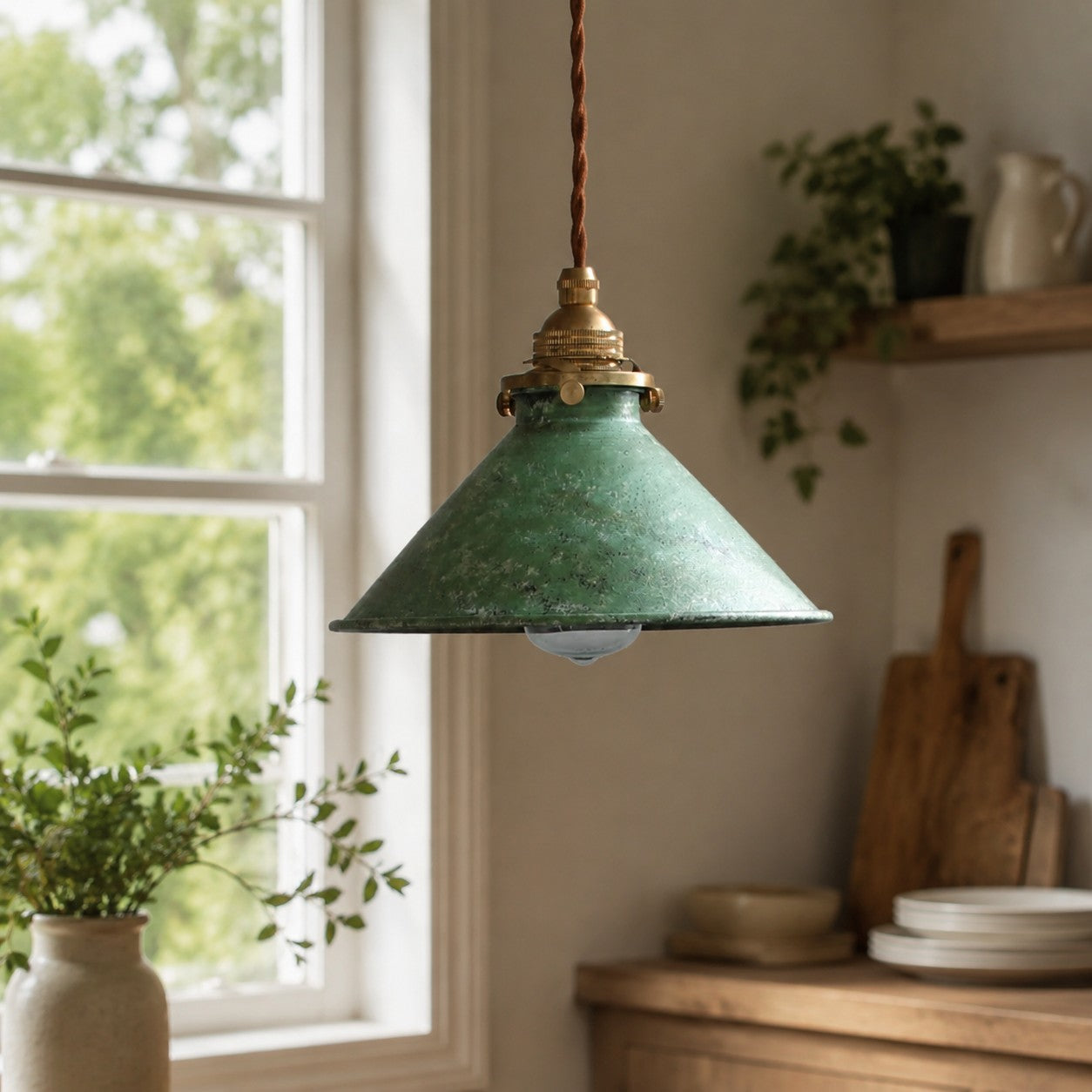 Hand-Rusted Nordic Farmhouse Pendant Light Fixture