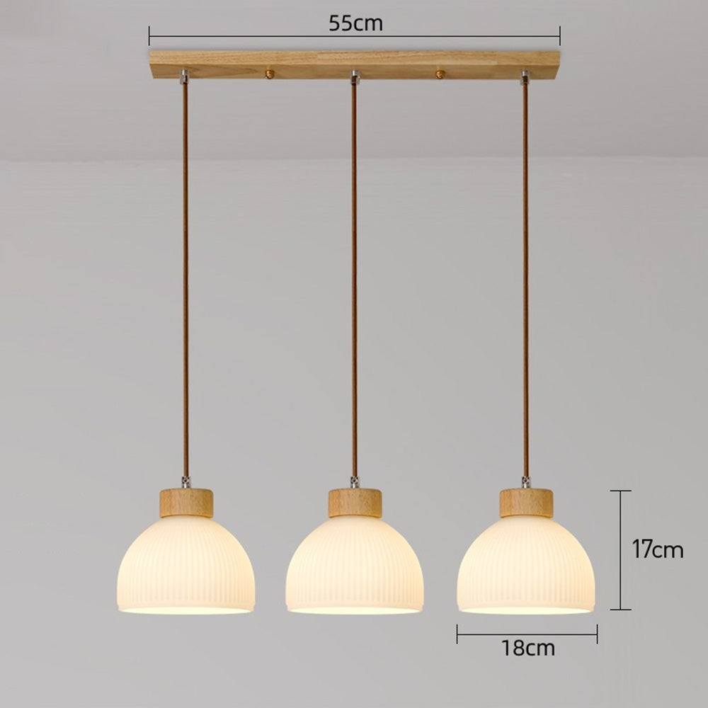 Glass Bowl Pendant Light - Creative Bedroom Lamp Fixture